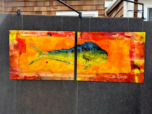 MAHI MAHI Diptych, Print on Plexi