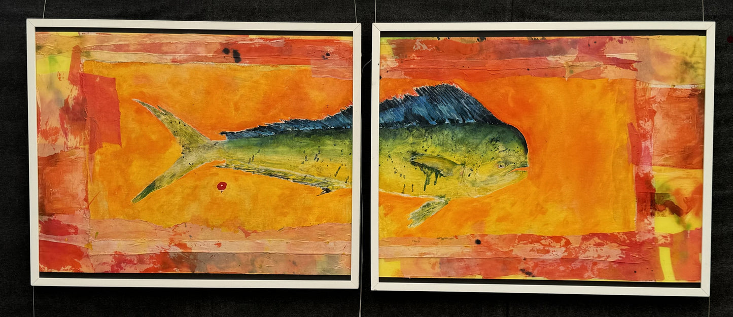 MAHI MAHI Diptych, Print on Plexi